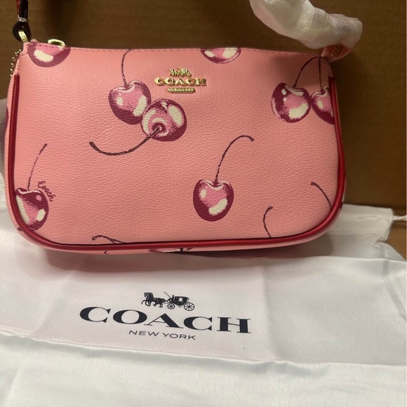 Coach Pink Cherry Print Clutch - Picture 2 of 4